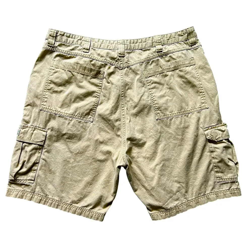 Wrangler Hero Mans 100% Cotton Khaki Cargo Shorts Relaxed Fit‎ Size 42